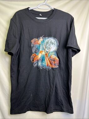 Three Snails Howling at the Moon Black Tee
